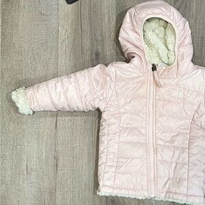 The North Face 18-24M Cream Sherpa Lined Puffer Winter Coat EUC